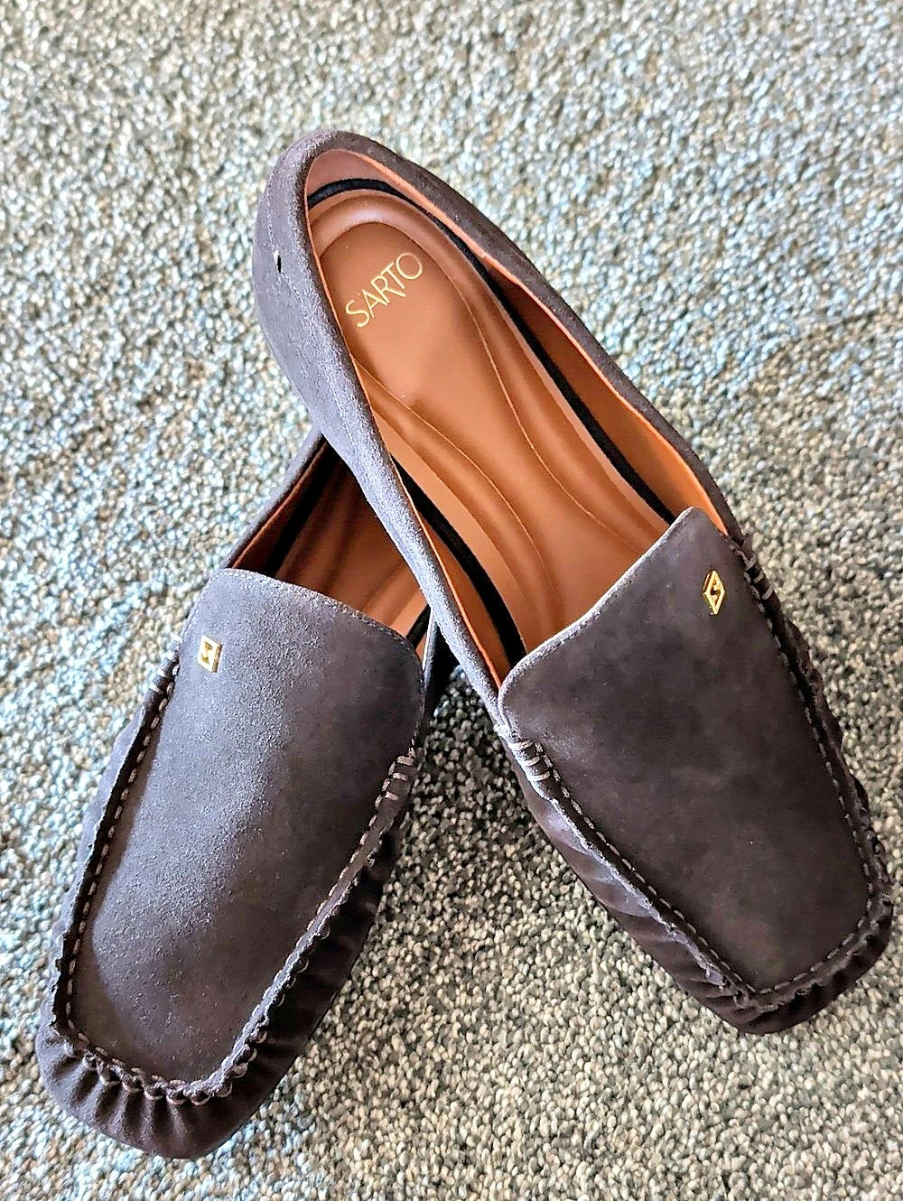 Sarto Leather Loafers Deep Chocolate Brown, US 11M Like New